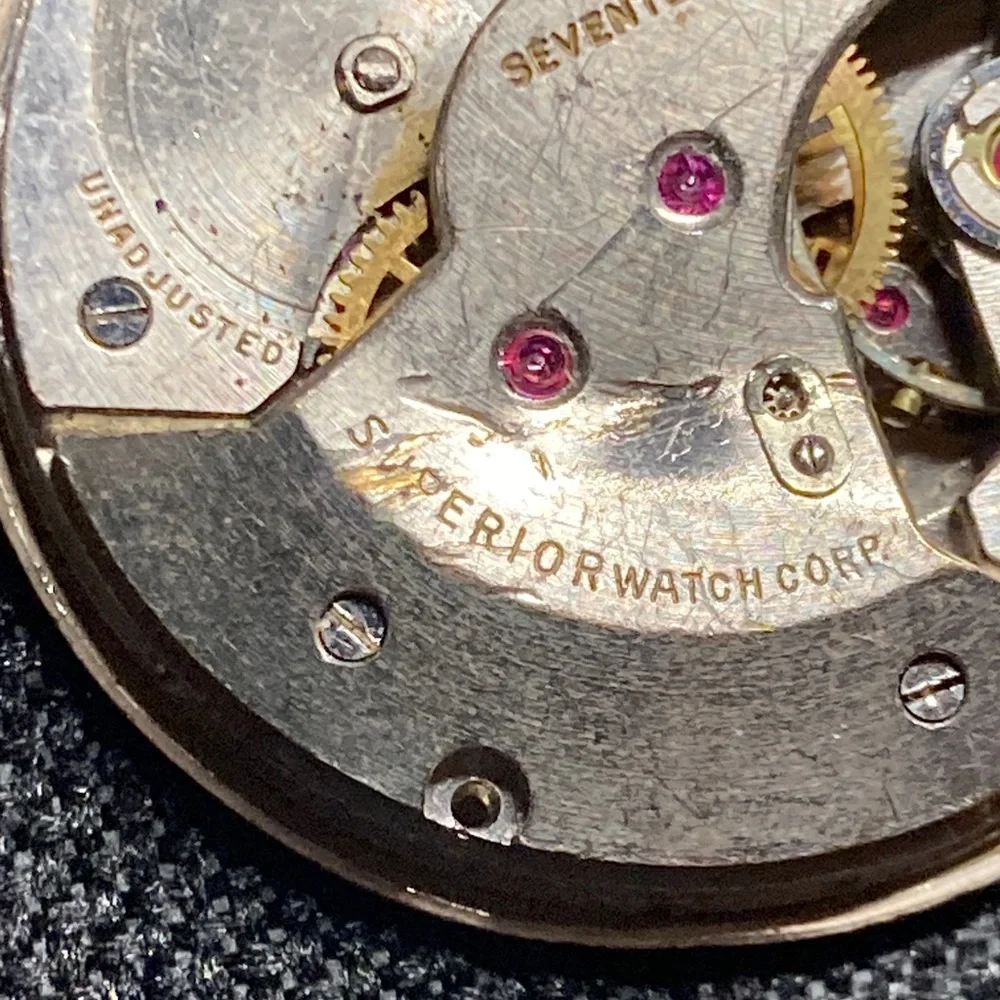 Superior Watch Corp vintage watch parts/restore lot, 17 jewels, swiss